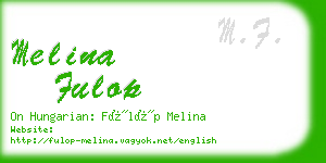 melina fulop business card